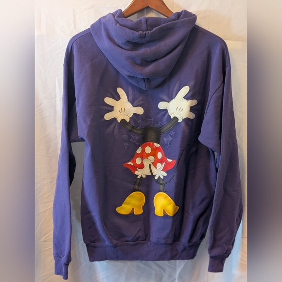 Disneyland Minnie Mouse Purple Sweatshirt Hoodie Size Medium, Walt Disney World - Picture 2 of 5